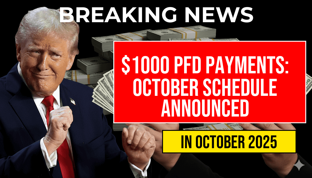 $1000 PFD Stimulus Payments for All: October Payment Schedule Announced